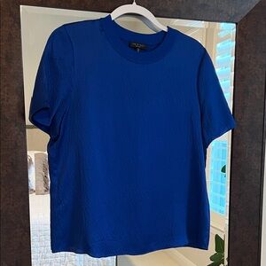 Rag and Bone Vibrant Blue Short Sleeve Blouse